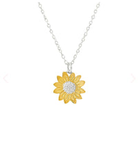 Load image into Gallery viewer, Two Tone Sunflower Necklace
