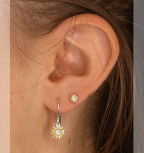 Load image into Gallery viewer, Two Tone Delicate Sunflower Earrings