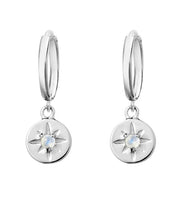 Load image into Gallery viewer, Enchanted Light/Moonstone Huggies
