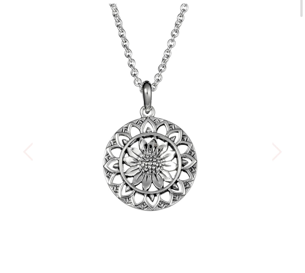 Sunflower Mantra Necklace