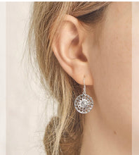 Load image into Gallery viewer, Sunflower Mantra Earrings
