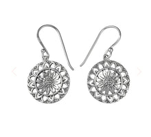 Load image into Gallery viewer, Sunflower Mantra Earrings
