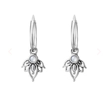 Load image into Gallery viewer, Lotus Shell Sleepers Sterling Silver

