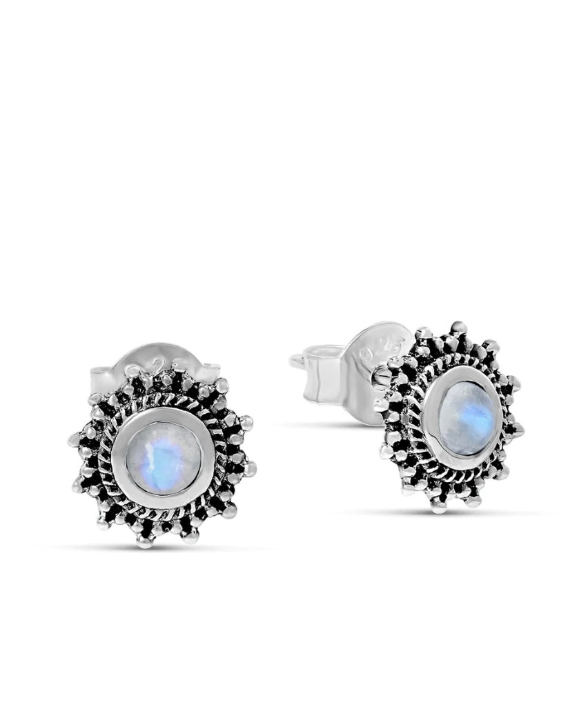 Nusa Sunrise Moonstone Studs