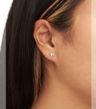 Load image into Gallery viewer, Waning Moon Moonstone Studs
