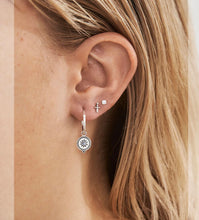 Load image into Gallery viewer, Solstice Rainbow Moonstone Hoops
