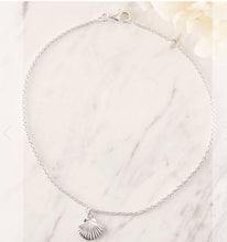 Load image into Gallery viewer, Seashell Anklet Sterling Silver (Dainty)
