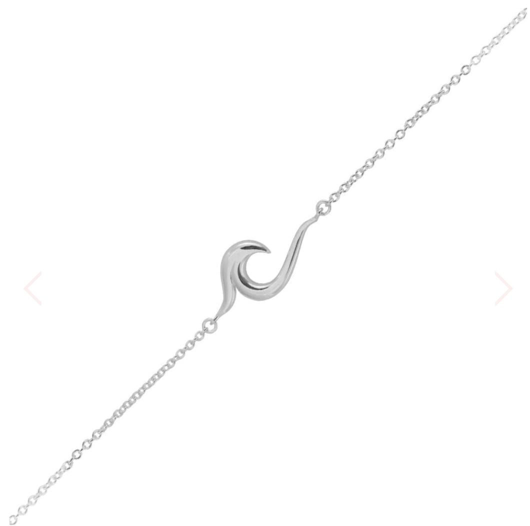 Ocean Wave Bracelet Sterling Silver