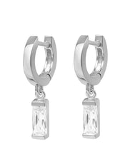 Load image into Gallery viewer, Divine Crystal Huggies Sterling Silver
