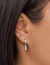 Load image into Gallery viewer, Divine Crystal Huggies Sterling Silver
