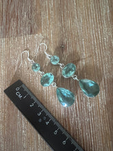 Load image into Gallery viewer, Green Amethyst Earrings Sterling Silver
