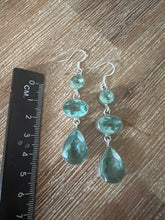 Load image into Gallery viewer, Green Amethyst Earrings Sterling Silver
