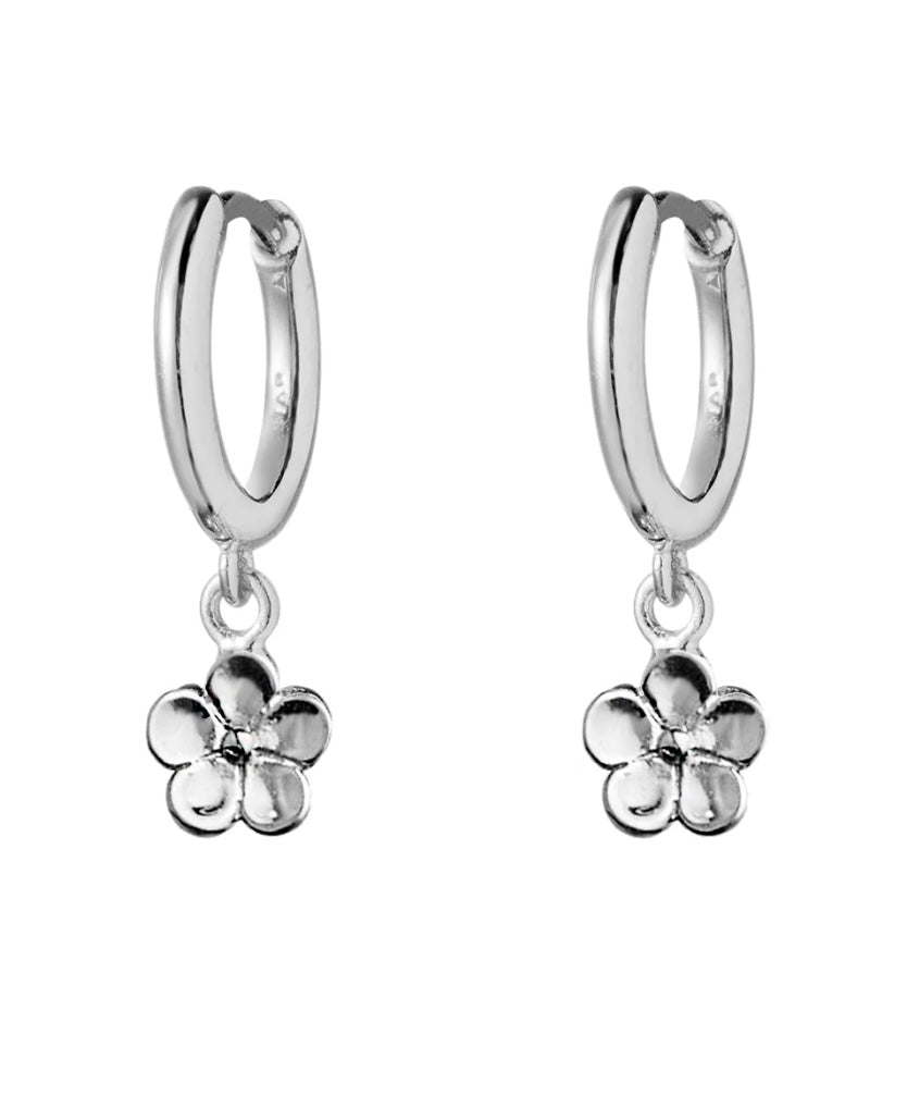 Forget Me Not Huggies Sterling Silver