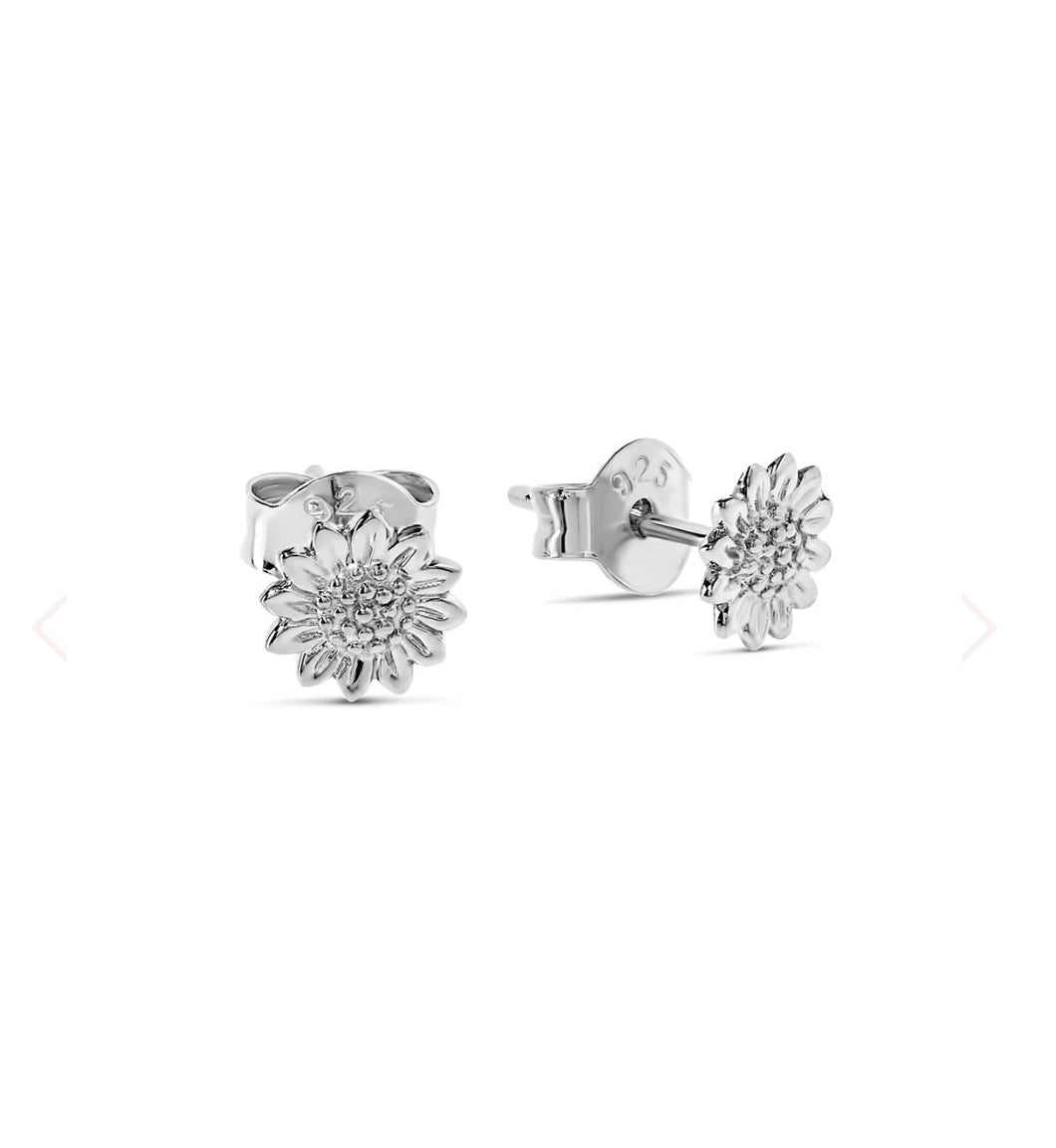 Sunflower Studs Sterling Silver