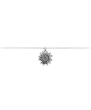 Load image into Gallery viewer, Blossoming Sunflower Anklet Sterling Silver
