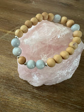 Load image into Gallery viewer, Sandalwood + Larimar Crystal Bracelet
