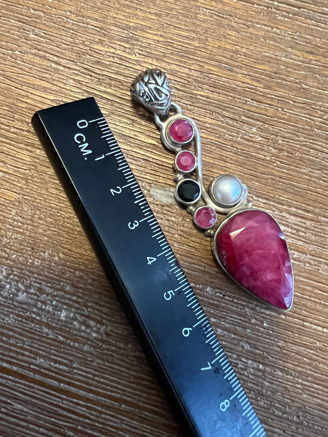 Sterling Silver Crystal + Pearl Pendant